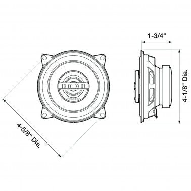 Pioneer TS-G1020S G-Series 4" 210-Watt 2-Way Coaxial Speakers