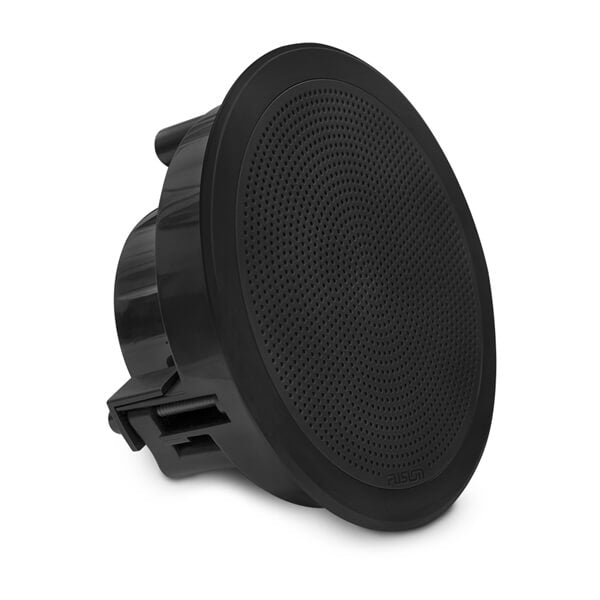Fusion® 010-02300-01 FM Series 7.7" 200-Watt Round Black Flush Mount Marine Speakers (Pair)
