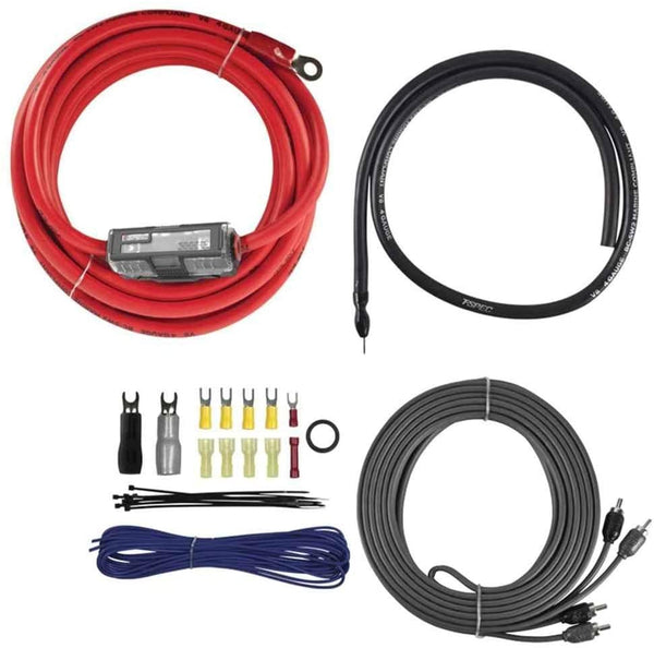 IN STOCK! T-Spec V8-AK4  v8 SERIES 4-Gauge 1,500-Watt Amp Installation Kit with RCA Cables