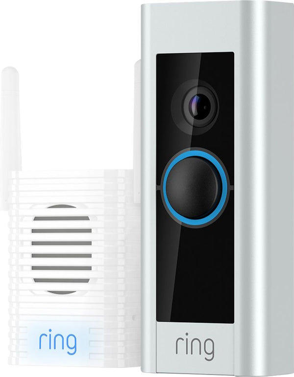 IN STOCK! Ring 8VR1X8-0ENB Video Doorbell Pro and Chime Pro Bundle - Satin Nickel