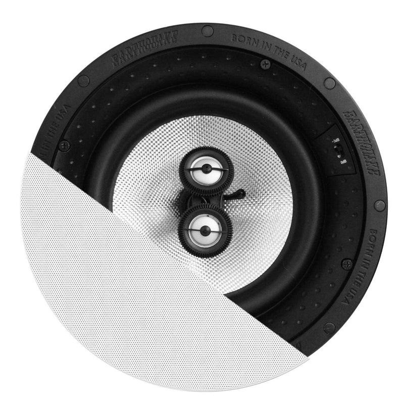EARTHQUAKE IQ8S 8" IN-CEILING, DUAL SWIVEL TWEETERS, FIBER CONE, +/- 3DB XOVER SWITCH