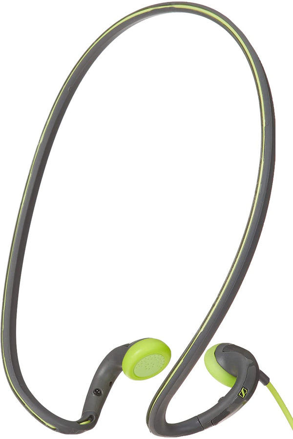 Sennheiser PMX 684i Fitness Workout Sports Running and Cycling Earbud/in ear Ultralight Compatible with Apple/iPhone/iPad Neckband Headphone Grey/Green color Headset sweat and water resistant
