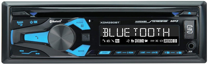Dual XDM280BT Single-DIN in-Dash CD Receiver with Bluetooth