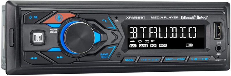 Dual XRM59BT Single-DIN in-Dash All-Digital Media Receiver with Bluetooth