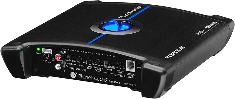 Planet Audio TR1000.2 Torque Series 1,000 Watt 2-Channel Full-Range Class AB Amp