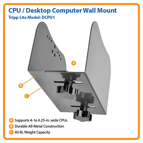 Tripp Lite DCPU1 CPU / Computer Mount for Desks and Rails