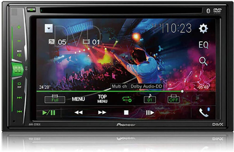 Pioneer AVH-220EX 6.2" Double-DIN In-Dash Multimedia DVD Receiver with Bluetooth