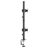 Tripp Lite DDR1527SDC Dual Vertical Flat-Screen Desk Stand/Clamp Mount, 15'-27'