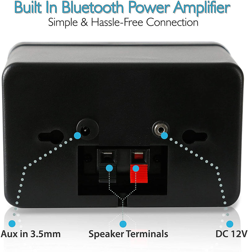 Pyle PDWR42BBT 3.5" 200W 3Way Indoor/Outdoor Bluetooth Home Speaker Syst
