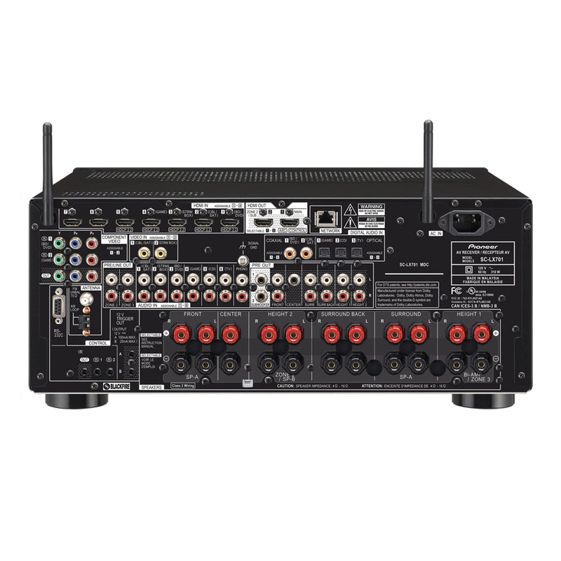 Pioneer Elite® SCLX701 9.2-ch Class D³ Network AV Receiver (760 W Power Input)