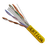 Vertical Cable® 060-494/YL Cat6 550MHz 8 Conductor Cable (1000ft Box | Yellow)