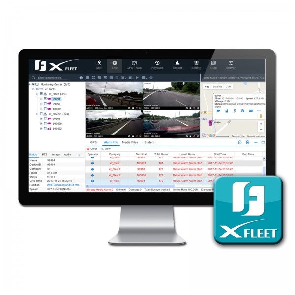 Everfocus XFleet3100SW XFleet Software, 3 Year Subscription, Up To 100 Vehicles