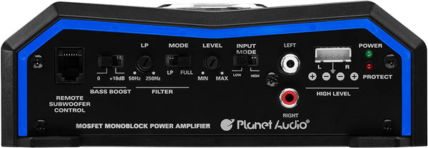 Planet Audio PL1500.1M Pulse Series Monoblock Class AB Amp (1,500 Watts max)