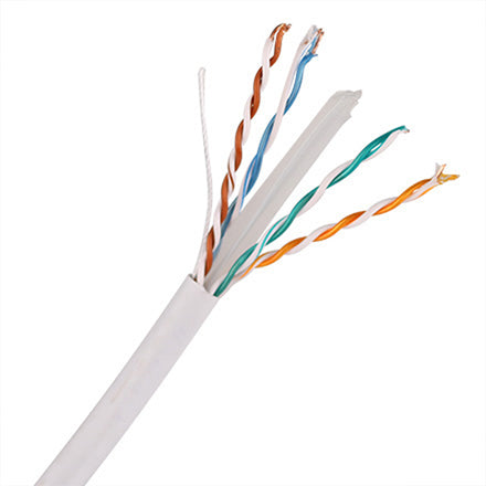 Vertical Cable 161-109/WH Cat6 8-Conductor Cable, 550MHz (1000ft Box | White)