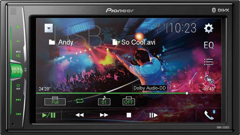 Pioneer DMH-220EX 6.2" Double-DIN Digital Multimedia Receiver w Bluetooth