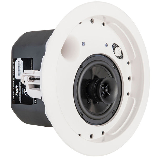 Klipsch® IC-400-T 5” 2-Way In-Ceiling Loudspeaker w/ Tractrix® Horn & 70V/100V IC-400-T-WH