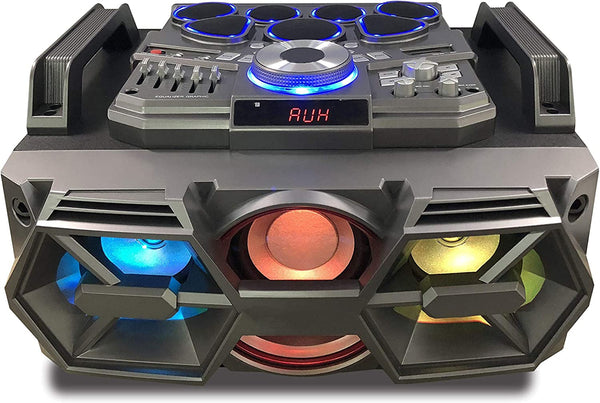 Sylvania SP770 Bluetooth Light-Up Speaker and DJ System with Drum Kit