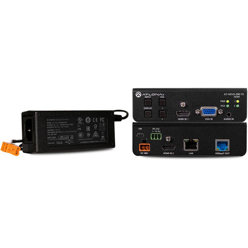 Atlona® AT-HDVS-200-TX-PSK (Tx w/Power Supply Kit) stand along HDVS-200-TX to use w/HDBaseT Project - Black