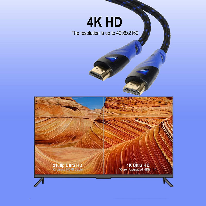Silarius HDMI Cable (15 Feet) Ultra HDMI 2.0V Support 4K 2160P, 1080P, 3D, Audio Return and Ethernet - 1 Pack 15'