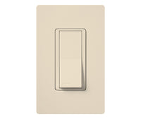 Lutron CA-4PSNL-LA Diva Dual-Voltage 4-Way Switch With Nightlight - (Light Almond | Gloss)
