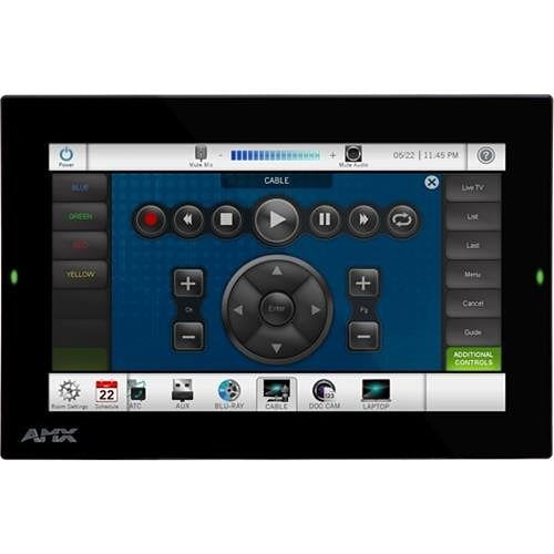 AMX MD-702 Modero G5 7" Wall-Mount Touch Control Panel, Black