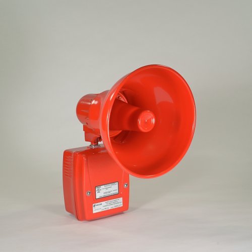 SigCom TM-24R Weatherproof Tone Signaling Amplified Speaker, 24 VAC, Red