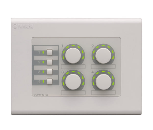 Yamaha YAC-DCP4V4S-US Pro Digital Control Panel for Processors/Amplifiers MTX/MRX/MA/PA | 4 Rotaries, 4 Buttons