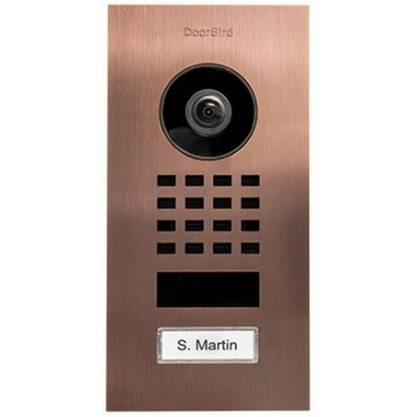 DoorBird D1101V FLUSH-BRONZE IP Video Door Station D1101V Flush-Mounted Brushed Bronze