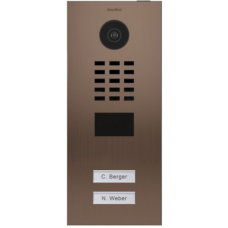 DoorBird D2102BV IP Video DoorBell 2 Call Buttons- Bronze