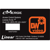 Linear 620-100267 EL36-DWVL: eMerge Elite-36 8-Channel Video License-to-Go™ Card