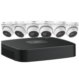 Dahua N484E62S 4MP Starlight Network Security System Six (6) 4 MP Eyeball Network Cameras with One (1) 8-channel 4K NVR