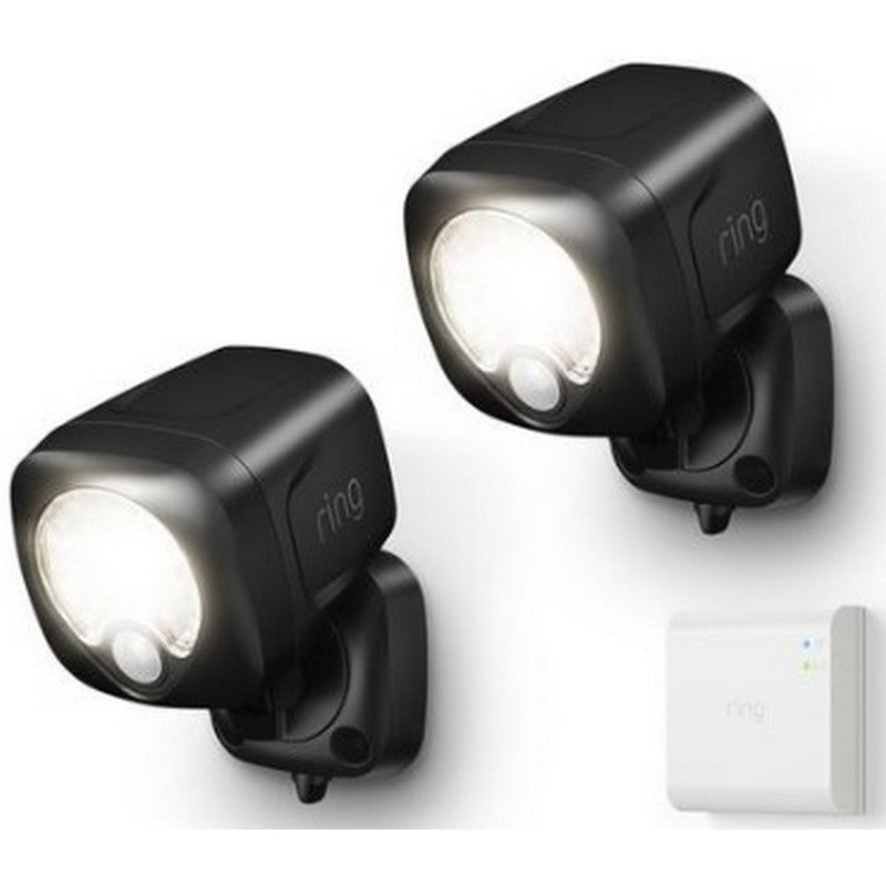 Ring 5B12X9-BEN0 Smart Lighting Spotlight Kit- Black, 2 Spotlights 1 Bridge