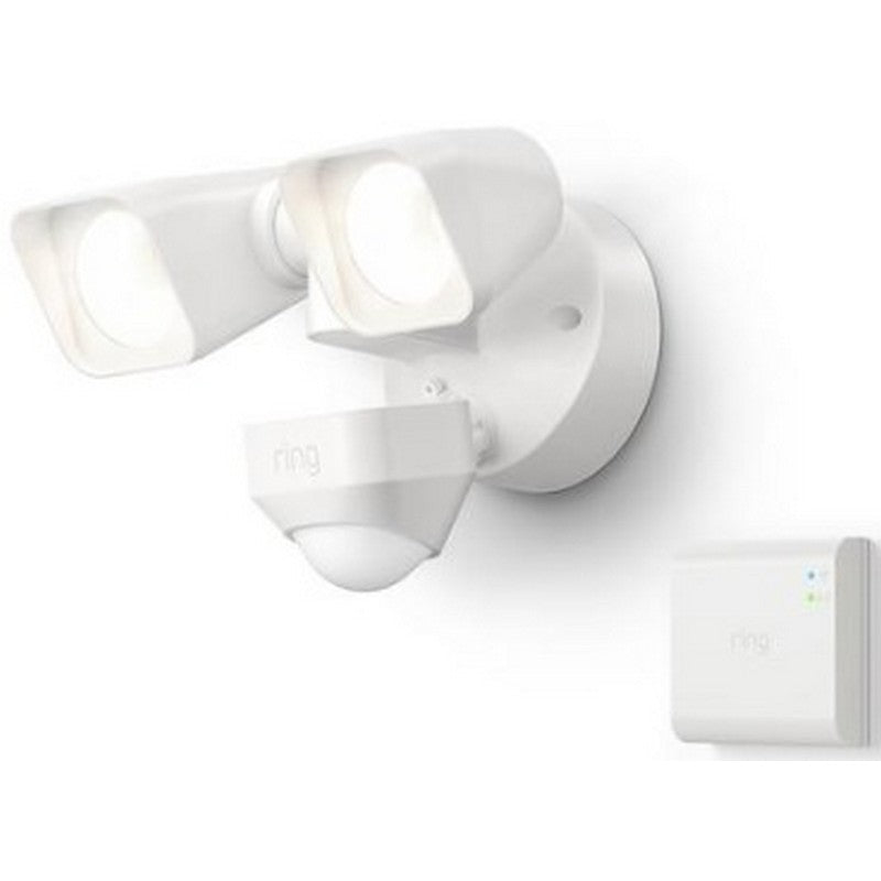 Ring 5W21X8-WEN0 Smart Lighting Floodlight Wired Kit- White, 1 Floodlight 1 Bridge