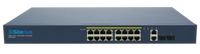 Silarius SIL-A16POE1G150 20 Ports POE+ switch with 16 Gigabit Ports PoE+, 2 Gigabit Uplinks, and 2 SFP Slots Uplink - 150W POE+