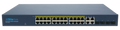 Silarius SIL-A24POE1G450 28 Ports POE+ switch with 24 Gigabit Ports PoE+, 4 Gigabit Uplinks, and 4 SFP Slots Uplink - 450W POE+