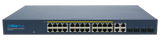 Silarius SIL-A24POE1G450 28 Ports POE+ switch with 24 Gigabit Ports PoE+, 4 Gigabit Uplinks, and 4 SFP Slots Uplink - 450W POE+