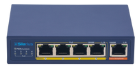 Silarius SIL-SWPP4P65 PoE Powered 5-Port Gigabit Switch with PoE Passthrough, 65W Power Budget for Powering up to 4 PoE Network Devices via Cat5e/Cat6 RJ45 Network Cables - 30W per output port
