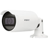 Hanwha ANO-L6012R Wisenet A-Series 2MP IR WDR Bullet IP Camera, 2.8mm Fixed Lens, White