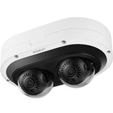 Hanwha PNM-C12083RVD Wisenet P-Series 6MP Outdoor IR Vandal Dome IP Camera, 3.54-6.69mm Lens, White