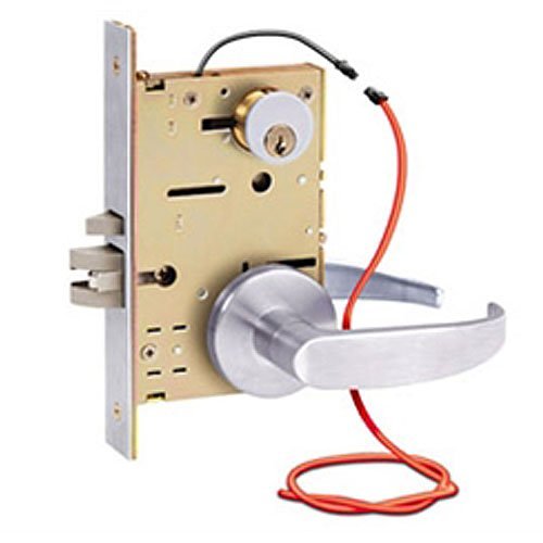 SDC Z7852LQG Selectric 7800 Pro Series Galaxy Rose Solenoid Controlled Mortise Lock Set without Deadbolt, Locked Outside Only, Failsecure, Left Hand (LH), Dull Chrome