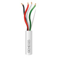 Honeywell Genesis Cable 52515501 High End Unshielded Speaker Cable; 300 Volt, (4) 16 AWG, Bare Copper, White, 500 ft Pull Box