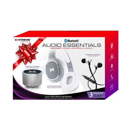 Xtreme XBS9-1058-SIL Audio Essentials Gift Set- The Ultimate Gift For Everyone!
