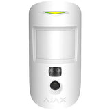 AJAX 42820.23.WH3 Wireless Motion Detector with Visual Alarm Verification and Pet Immunity, White