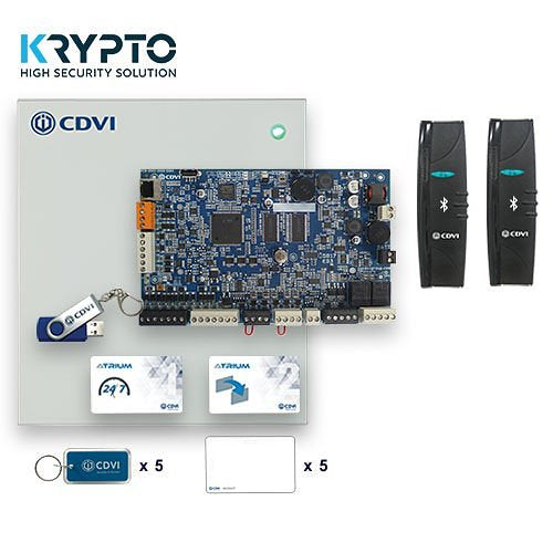 CDVI A22K1BT ATRIUM KRYPTO Mobile-PASS Kit, (1)A22K, (2)K1BT, (5)TAG-E ...