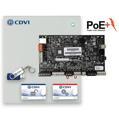 CDVI A22POE Atrium Hybrid 2-Door Controller with PoE+ Splitter Kit