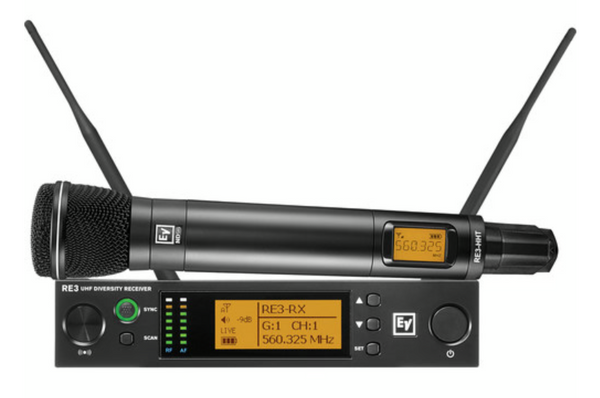 Electro-Voice RE3-ND96-5L Wireless Handheld Microphone System with ND96 Wireless Mic (5L: 488 to 524 MHz)