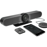 Logitech 960-001101 MeetUp All-In-One 4K Conference Cam with Ultra-Wide Lens for Small Rooms