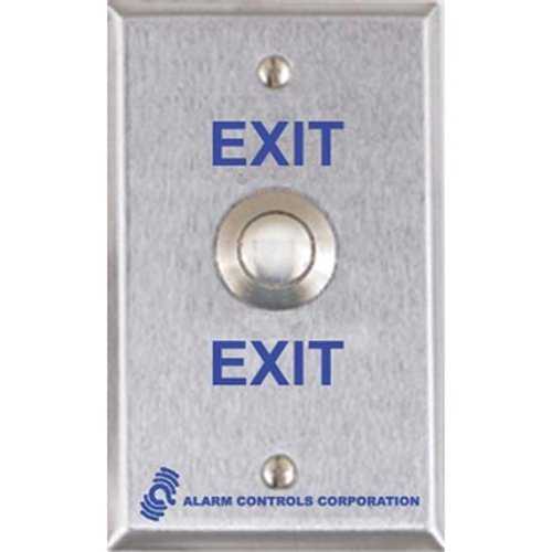 Alarm Controls TS-23 Vandal Resistant Request to Exit Station, 3/4" Push Button, Single Gang, 430 Stainless Steel