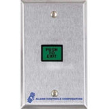 Alarm Controls TS-7R Request to Exit Station, Push Button, Labeled "PUSH TO EXIT"