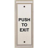 Alarm Controls PN5-111 PN Vandal Resistant Narrow Push Plate, Pneumatic Time Delay, Push to Exit, Black Push Plate, Clear Finish